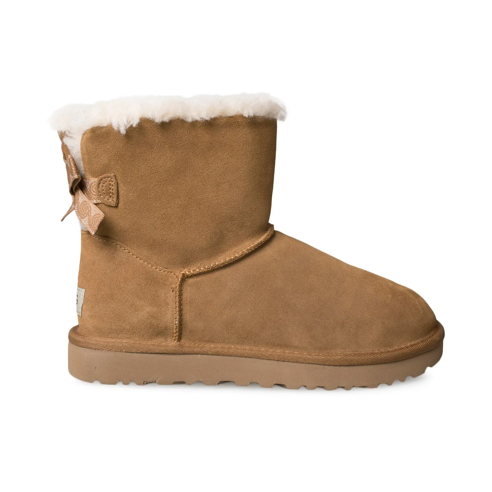 UGG Mini Bailey Bow Swirl Chestnut Boots - Women's